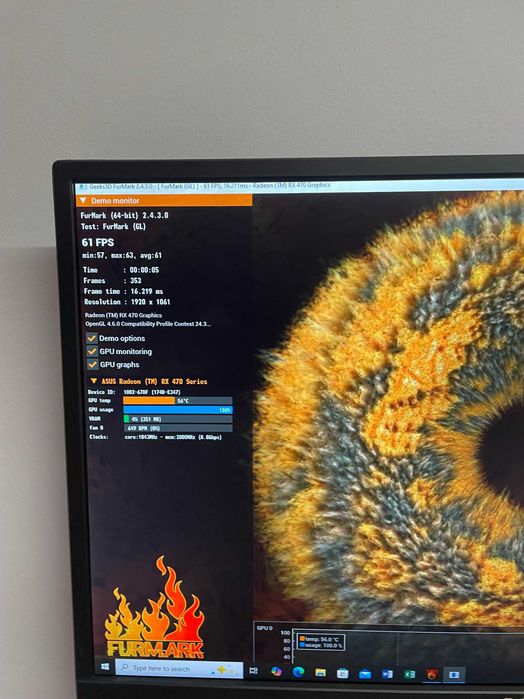 Placa video RX470 Saphire Nitro  8 Gb GDDR5 / 256 biti, garantie