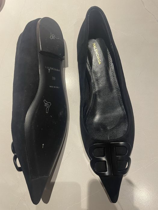 Balerini Balenciaga - Ballet Flats BB suede - piele intoarsa