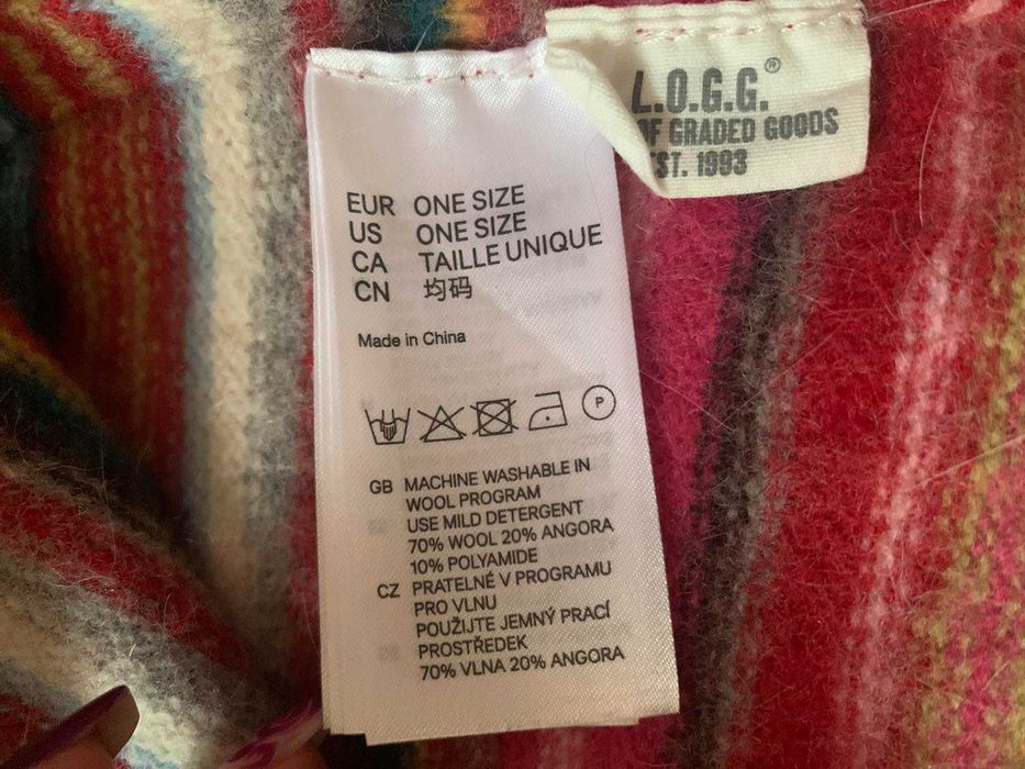 Пъстър шал вълна и ангора