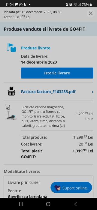 Bicicleta eliptica GO4FIt