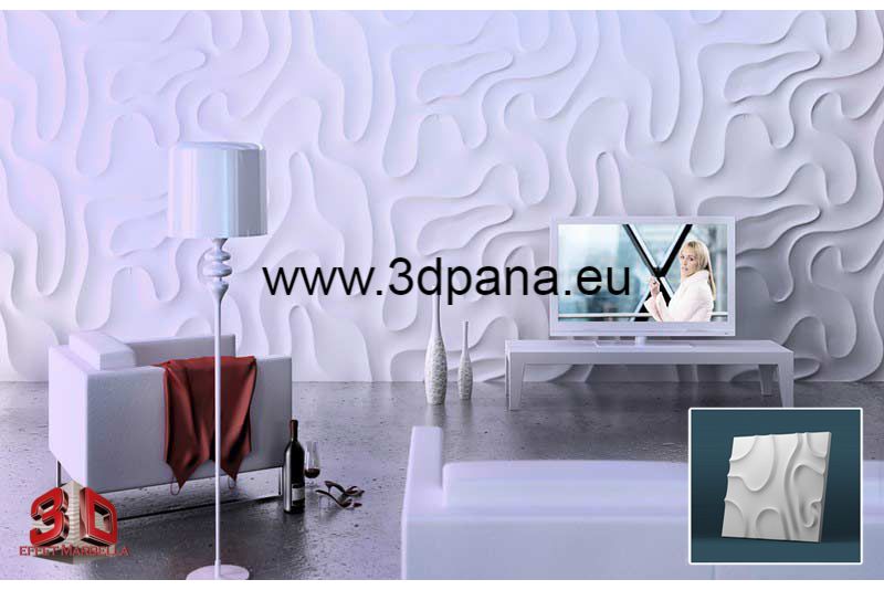 Декоративни 3D панели - 3д гипсови пана, стенни облицовки 0125