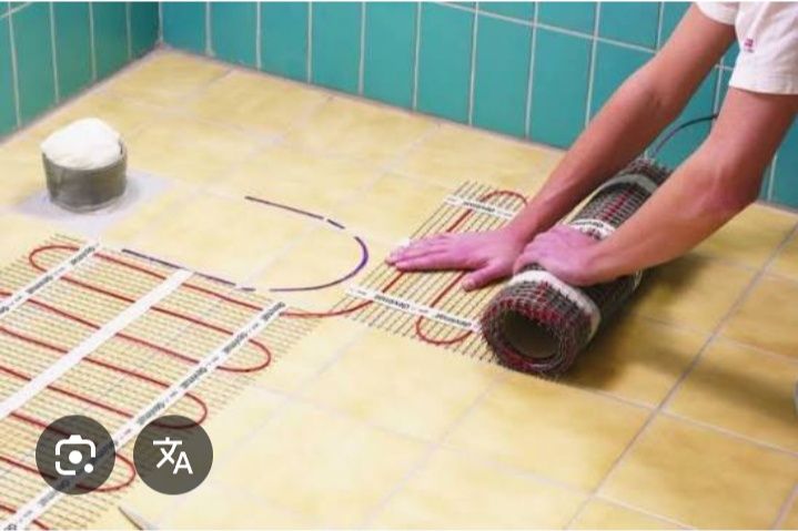 Установка электрический теплый пол