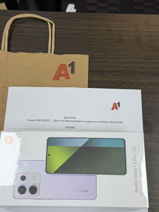 НЕРАЗПЕЧАТАН 256GB Xiaomi Redmi Note 13 Pro 5G A1 Гаранция до 2028 г. Black