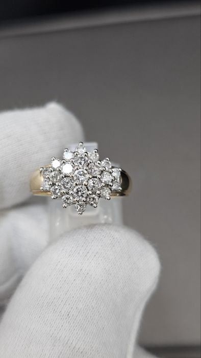 Златен пръстен с диаманти – 14K