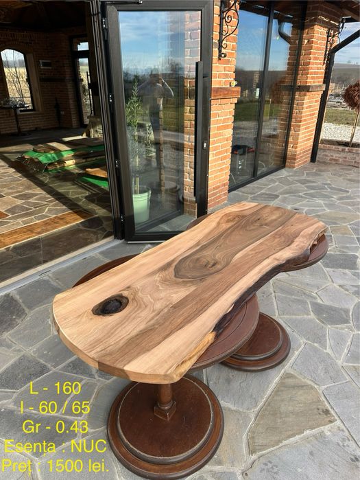 Blat masa / Masa lemn masiv (Cires, Stejar, Nuc), Blaturi