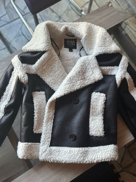 Дамско кожено пухкаво яке River Island
