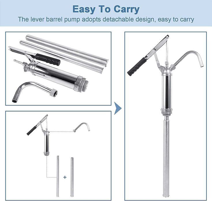 Pompa manuala de transfer ulei motorina cu prindere pe butoi