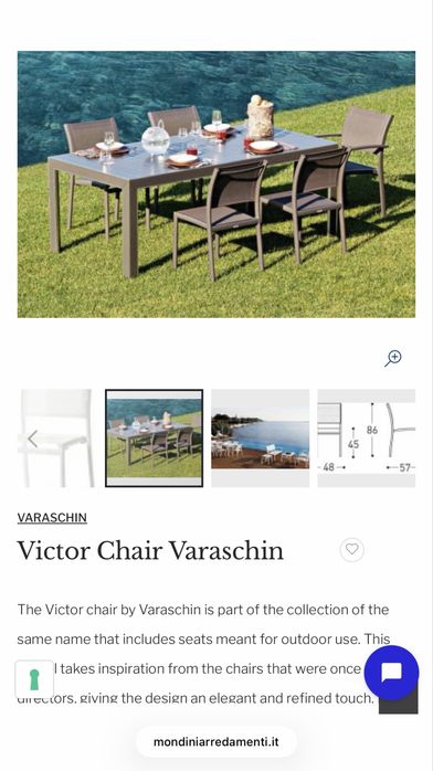 Стол Varaschin brown 2 бр.
