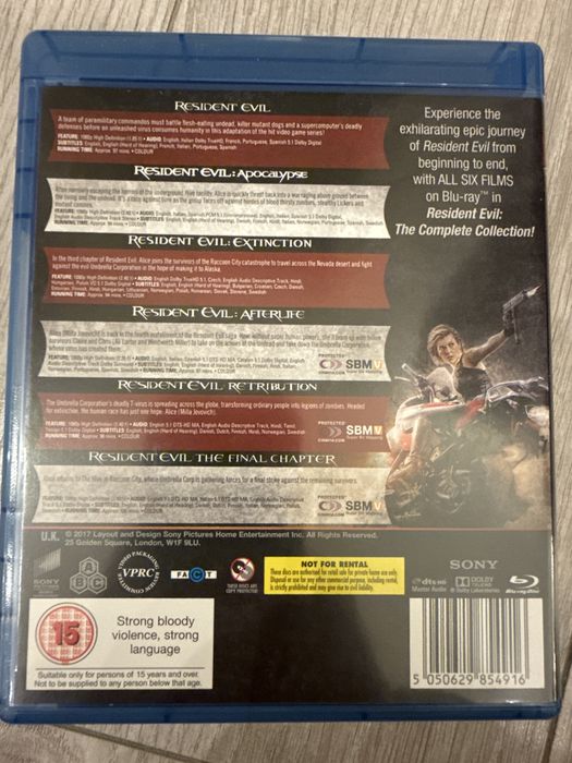 Serie completa 6 filme bluray - Resident Evil