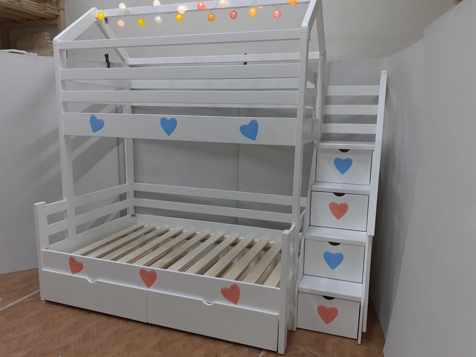 TRANSPORT GRATUIT.Pat etajat-supraetajat din lemn masiv.Cod 3524