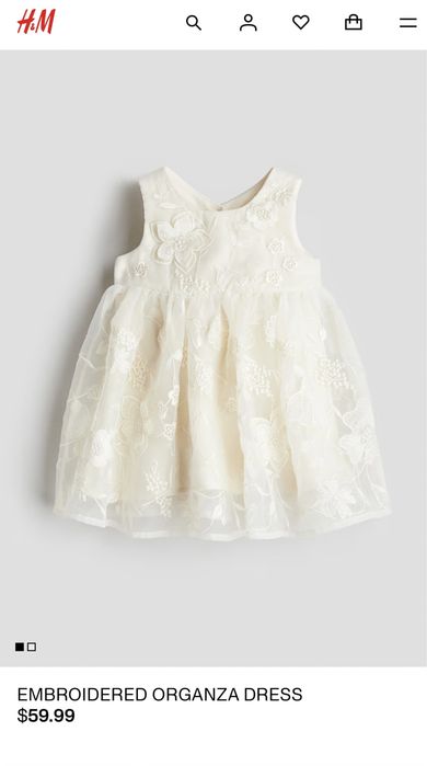 Шикарное платье H&M на девечку 1-2 года