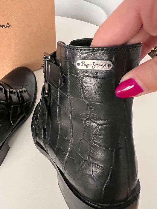 Боти от естествена кожа Pepe Jeans