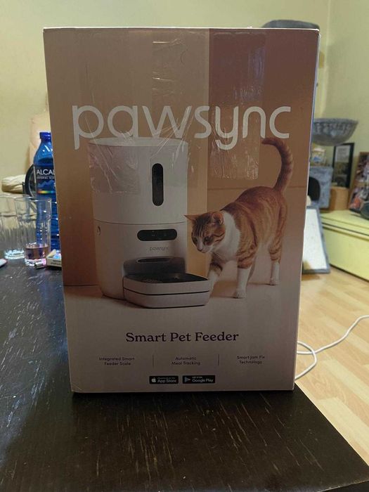 Pawsync Dispenser automat de hrană pentru animale, 2.4G WiFi
