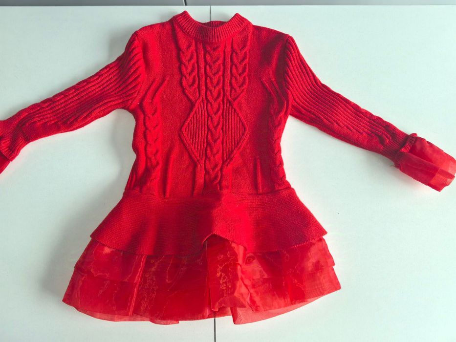 Плетена(Коледна рокля) за момиче