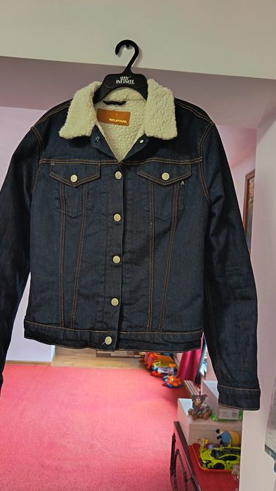 Replay, geaca denim înblanita, XL
