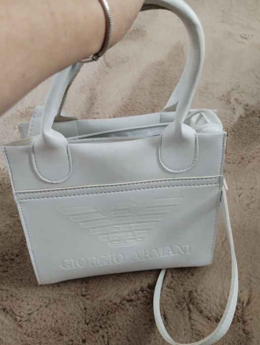 Geanta alba Armani
