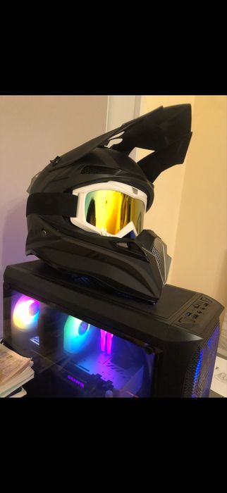 Шлем FMX для кросовых мотоциклов с очками внедорожный