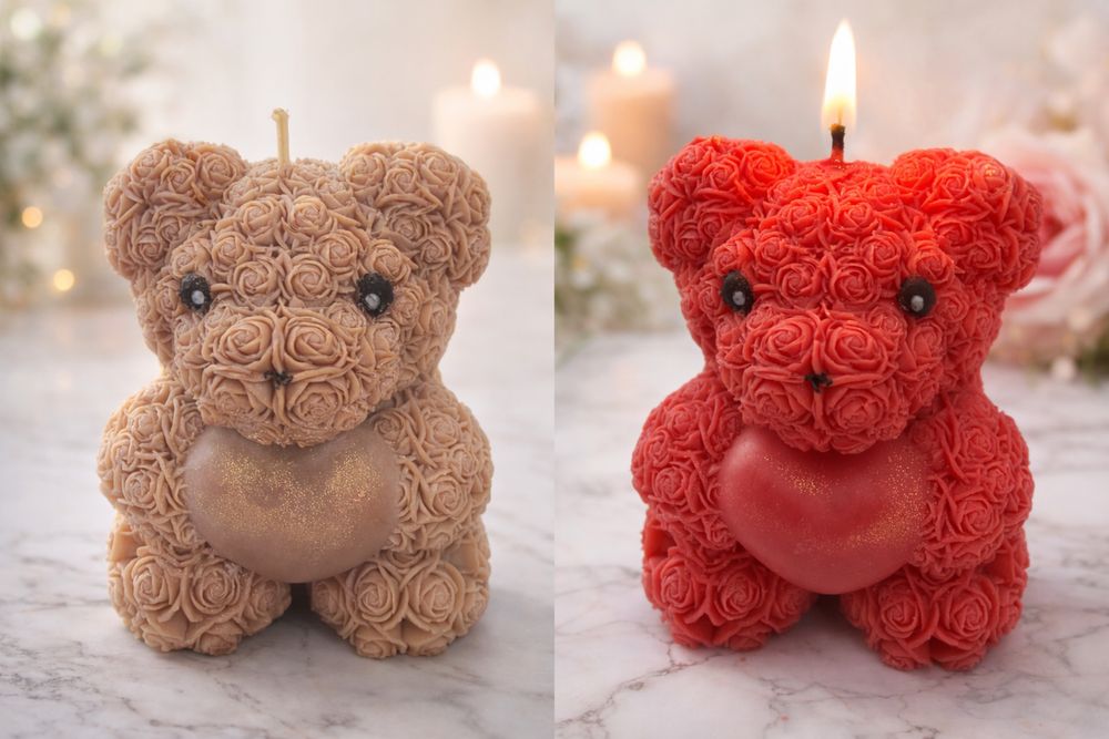 Cadou special- Ursuleti parfumati din ceara de soia