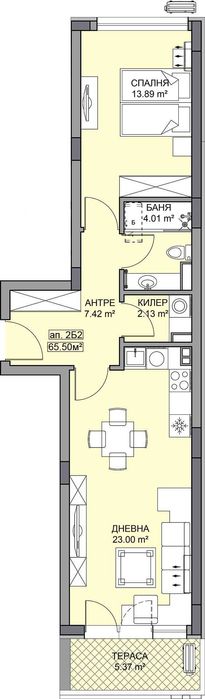 Продава се Двустаен апартамент в Пловдив, Гагарин - 77 кв.м за 1176 €/кв.м - Снимка #2