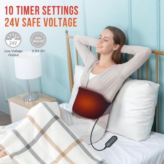 Масажен вибро колан с нагряване. Масажор за болки в гърба и кръста