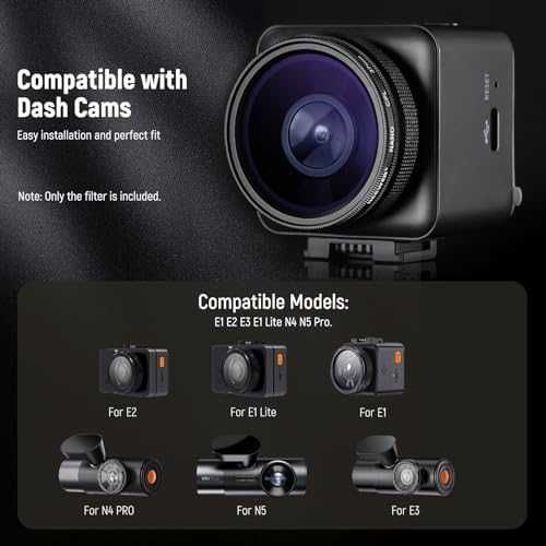 Нов NEEWER 37 mm CPL филтър за Dash Cam HD кръгъл за Vantrue E1, E2, E3, E1 Lite, N4 Pro