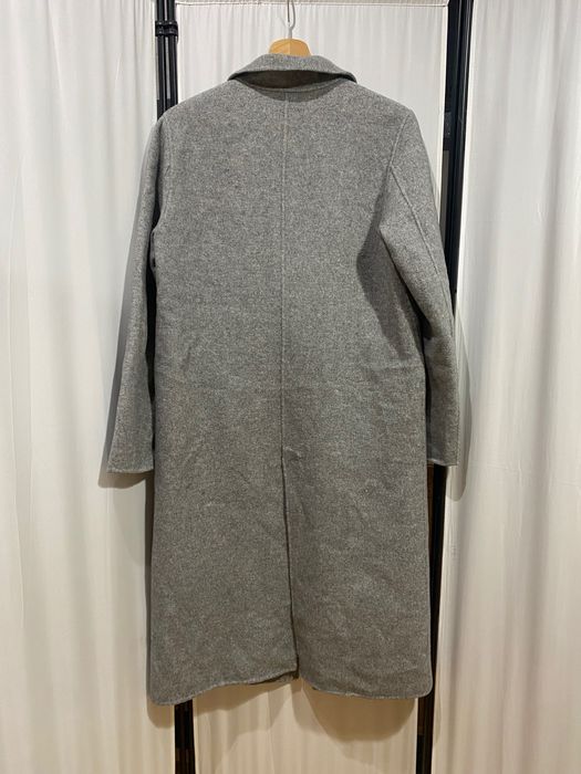 Свободно вълнено палто Zara в светлосиво