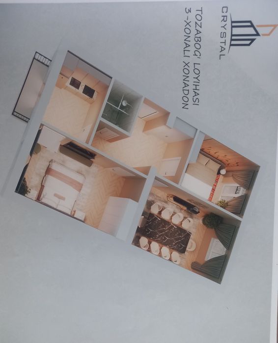 Xiva shaxrida Qurilishi tugallanmagan 3 honalik kvartira sotiladi