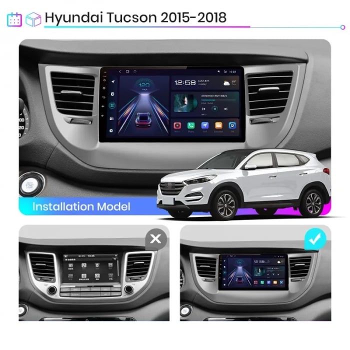 Navigatie Android Hyundai  IX35 / Tucson 3 Carplay Android Auto