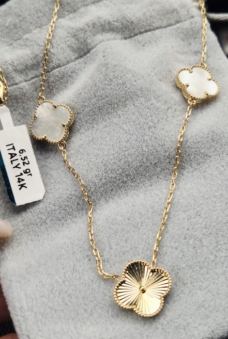 Золотой цепочка Сотуар Van Cliff