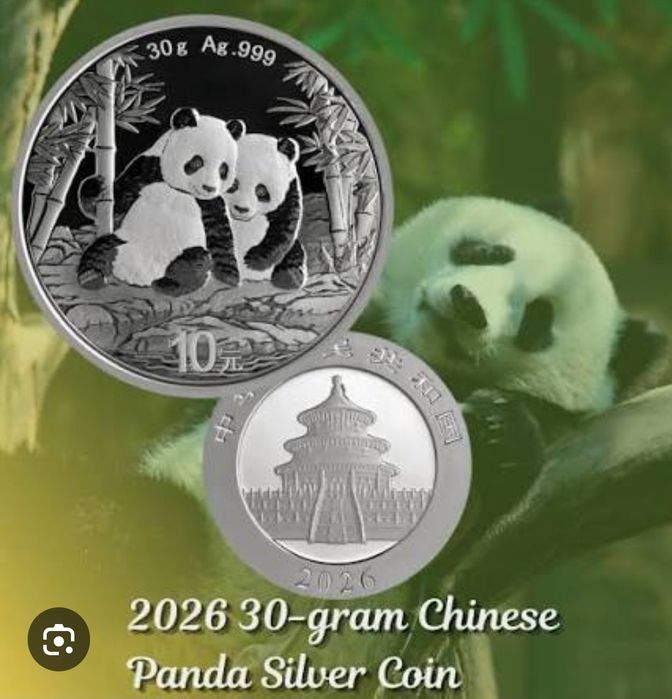 Сребърна монета Китайска Панда 2026