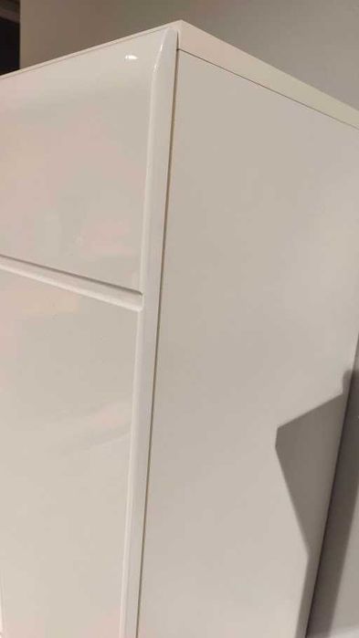 Комплект 4 бр. MDF салонни мебели за хол - бял гланц