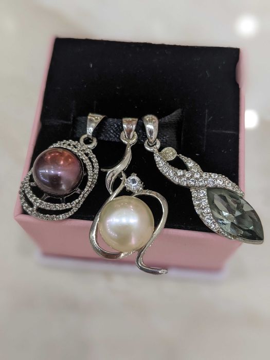 Кулон жемчуг позолота Шри Ланка