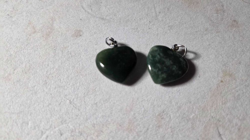 Cercei vintage cu piatra jasp verde