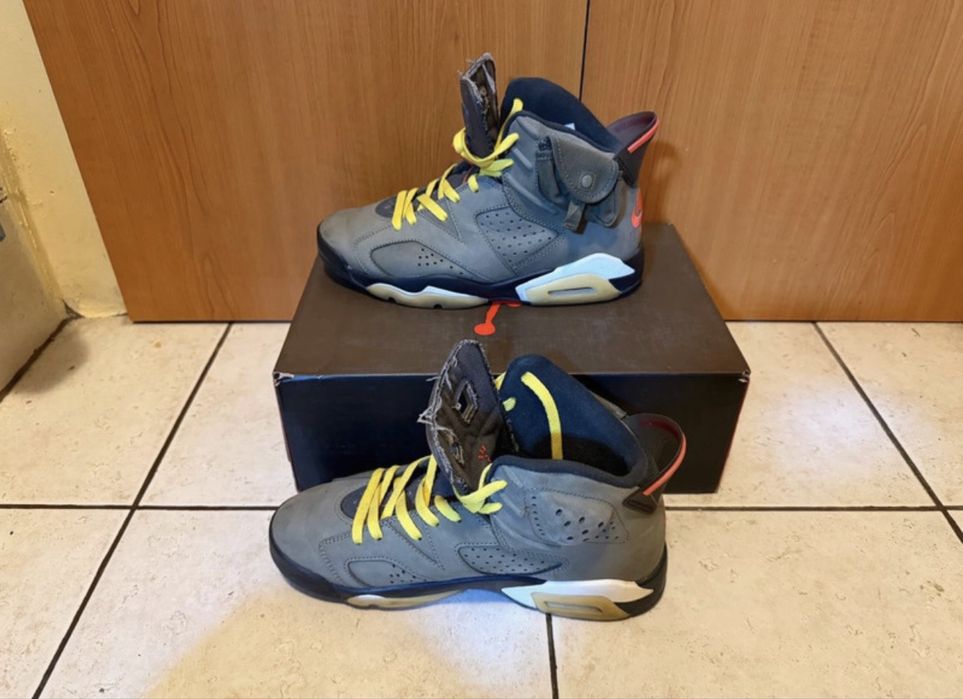 Adidasi Air Jordan 6 Travis Scott Olive Originali