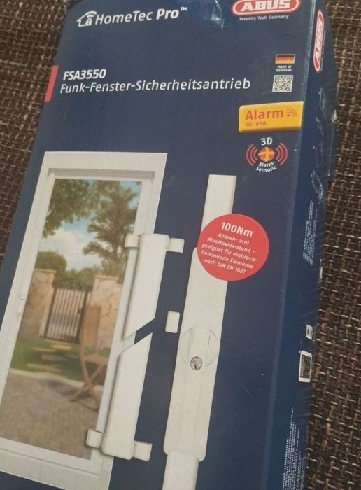 ABUS HomeTec Pro Dispozitiv pentru deschiderea ușii terasă fără fir cu alarmă FSA3550W Alb