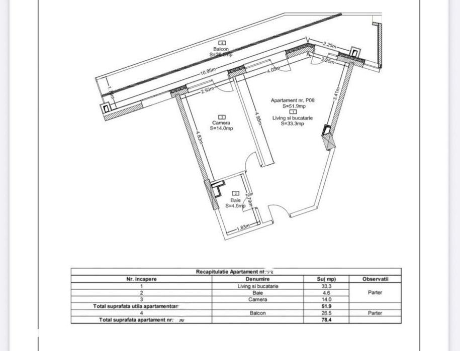 Comision 0 % - Apartament de vanzare, cu 2 camere, 51,9,mp, zona Zor — fotografia 1