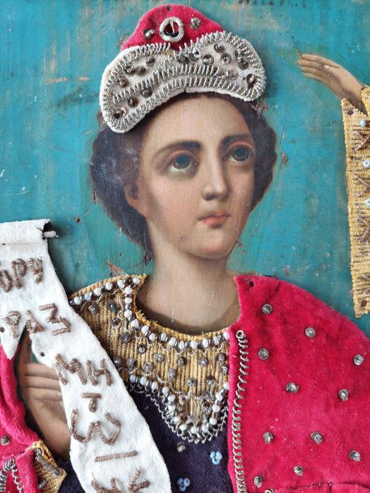 19 Век! Руска Голяма Икона на Свети Пророк Данаил