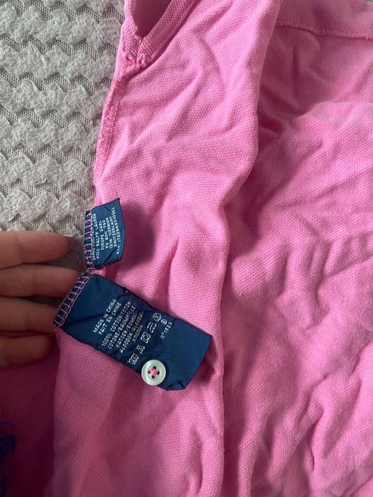 Тъмно розова тениска с яка polo Ralph Lauren