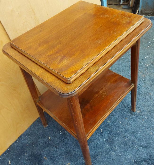 Masa Vintage din lemn cu blat rotativ; Masuta; Piedestal