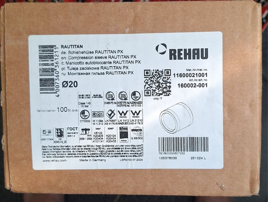 REHAU RAUTITAN :fitinguri, manșoane, teuri,racorduri. .