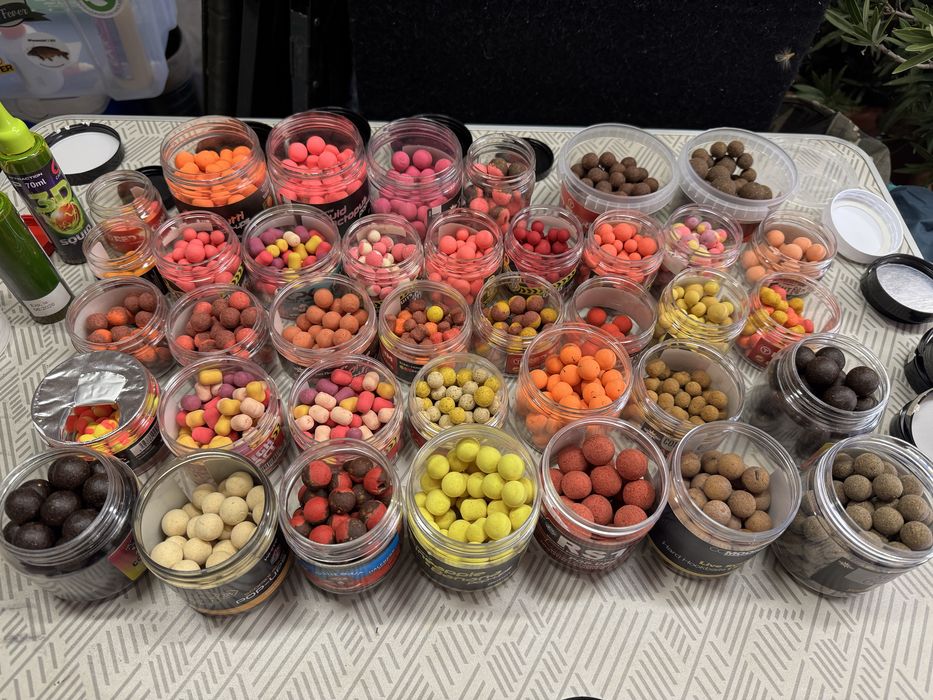 38 кутии топчета за стръв, popup-и, hookbait