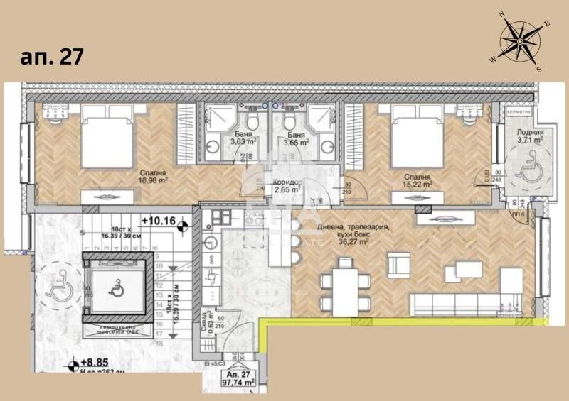 ЕРА Фаворит продава тристаен апартамент в сграда ново строителство в Л