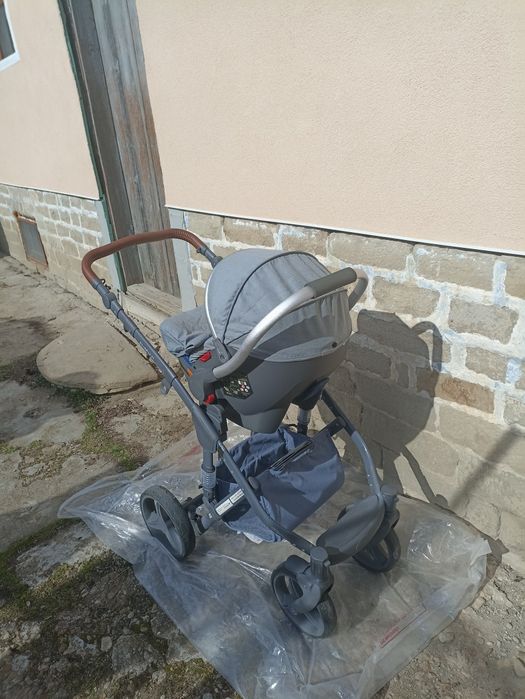 Количка LORELLI RIMINI + Чанта, Dark Grey&Black Lighthouse