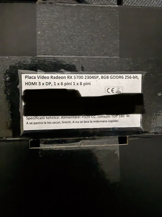 Placa Video Radeon RX 5700