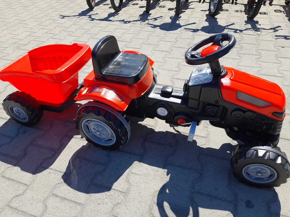 PILSAN Трактор Active с ремарке 07316 червен