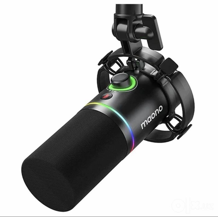 Микрофон MAONO PD200XS Black в комплекте: микрофон + стойка (boom arm)