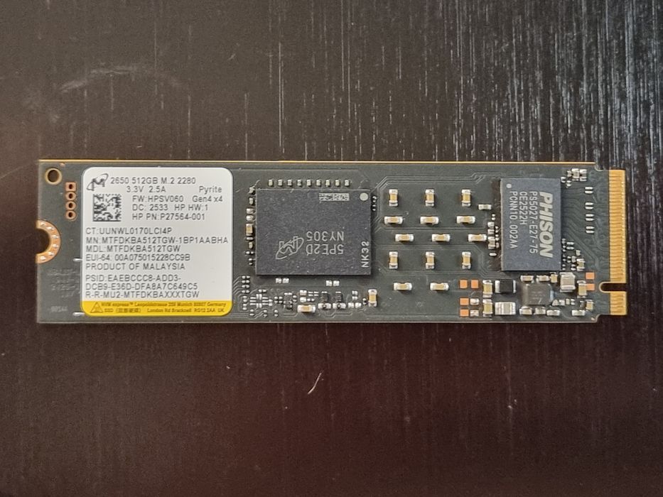 SSD - Micron / 512GB / M.2 / PCIE4 X4