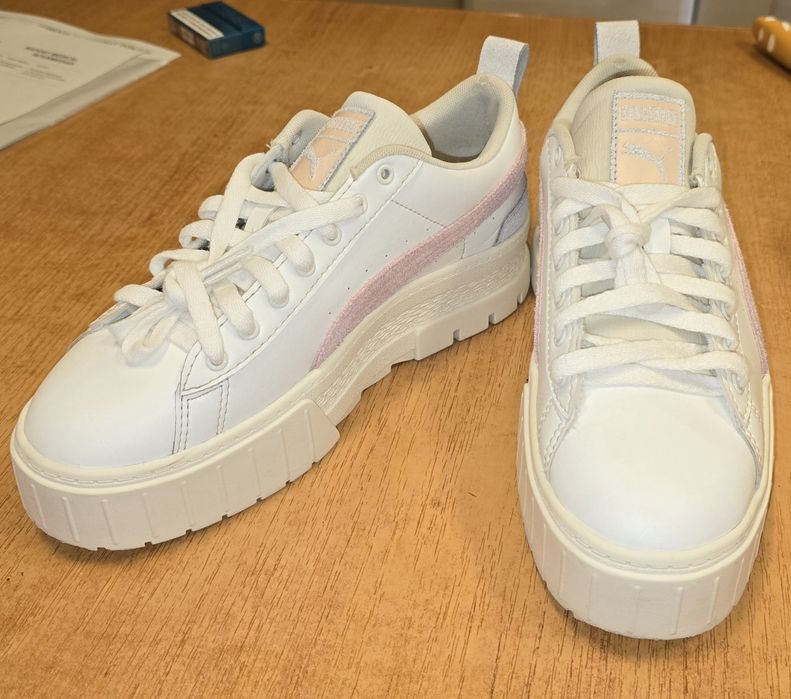 Pantofi sport cu garnituri de piele intoarsa Puma Mayze Thrifted, 38