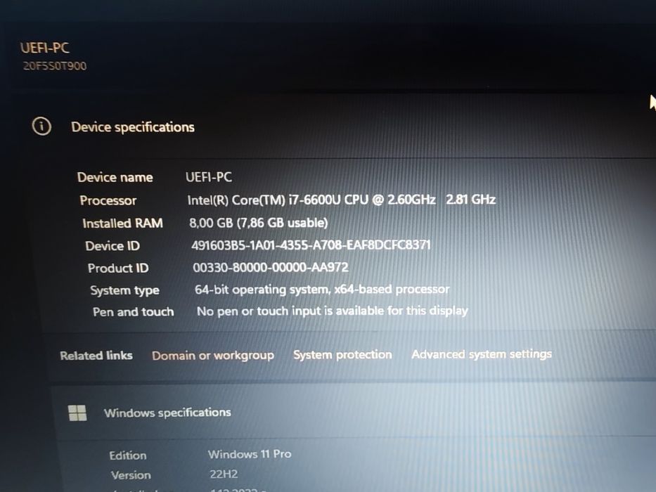 Lenovo ThinkPad X260 – i7 / 8GB DDR4 / 256GB SSD / Windows 11 Pro / Чи