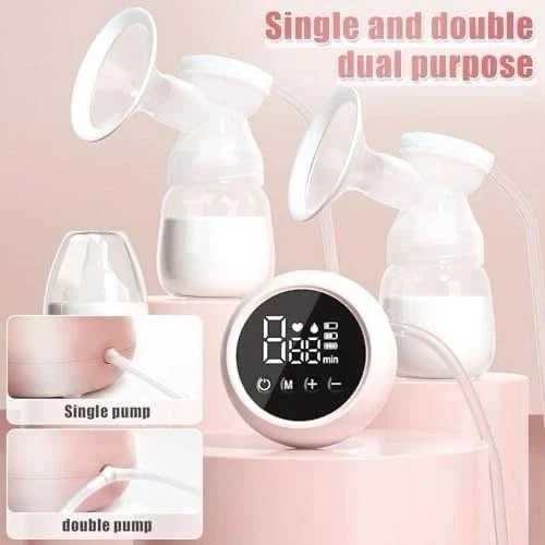 Pompă electrică de sân roz MZ-608T fără BPA, 9 niveluri, 3 moduri, portabilă, eficientă